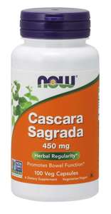 Cascara Sagrada 450 mg Veg Capsules Now