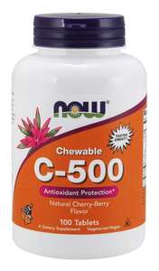 Chewable Vitamin C-500 cherry-berry 100 tab Now Foods