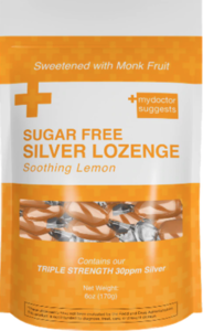 All Natural Silver Lozenge- Lemon SUGAR FREE  - 40ct (Silver Cough Drop)