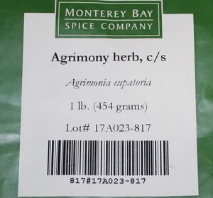 Agrimony Herb C/S 1lb