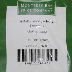 Alfalfa Seed W 1lb