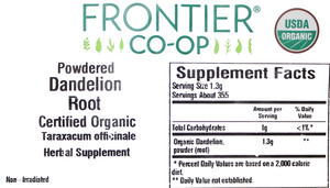 Dandelion Root Powder Organic 1lb