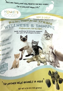 Houdi's Foodies Feline - Wellness & Immune Real, Natural Treats 90cnt