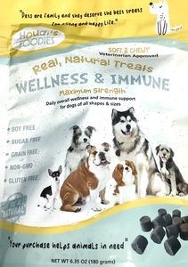 Houdi's Foodies Dogs - Wellness & Immune Real, Natural Treats 60 cnt