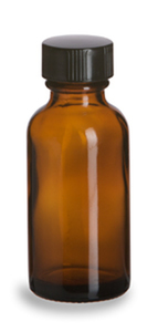 Amber Bottle w/ Lid 1 ounce